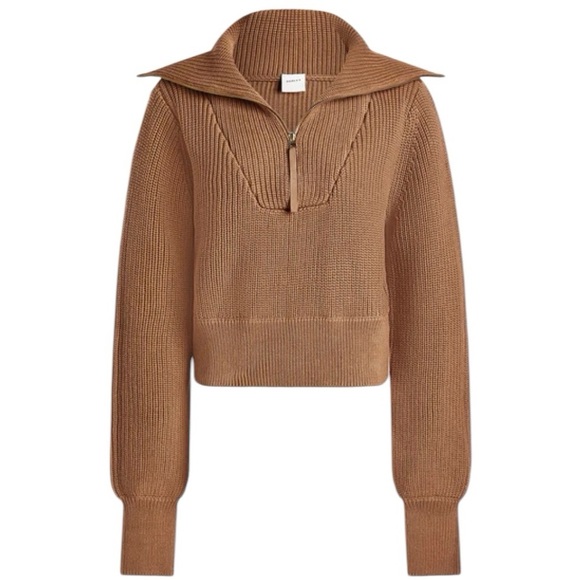 Varley Mentone Half-Zip Knit Pullover Golden Bronze‎ Size XL NWOT - Picture 1 of 9